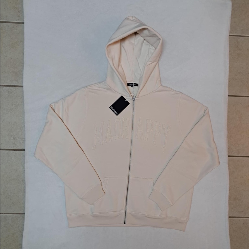 Madhappy Appliqué Logo Fleece Full Zip Up Hoodie - Unisex Size XL